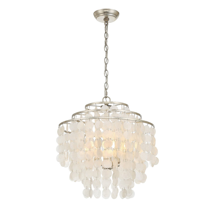 Crystorama Crystorama Brielle 4 Light Antique Silver Chandelier