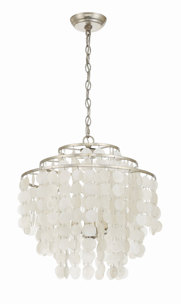 Crystorama Crystorama Brielle 4 Light Antique Silver Chandelier