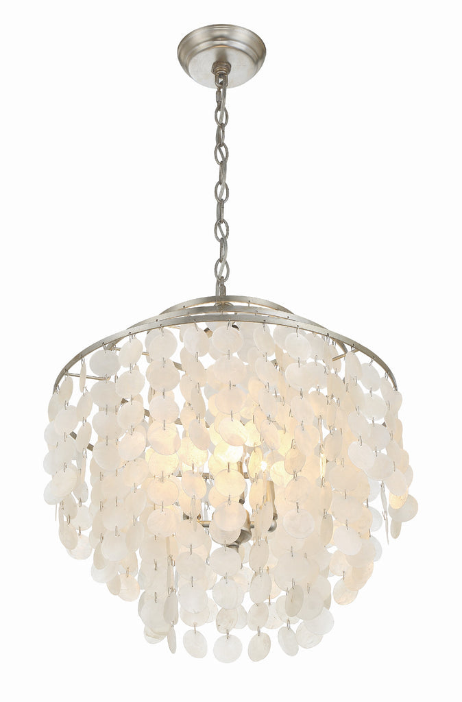 Crystorama Crystorama Brielle 4 Light Antique Silver Chandelier