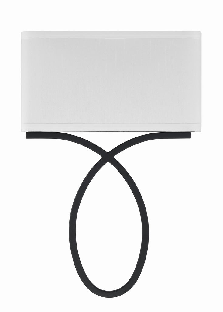 Crystorama Crystorama Brinkley 2 Light Black Forged Sconce