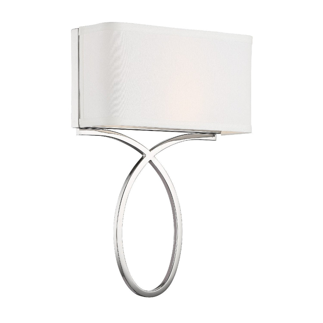 Crystorama Crystorama Brinkley 2 Light Polished Nickel Sconce