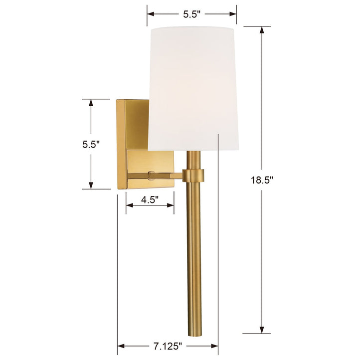 Crystorama Crystorama Bromley 1 Light Antique Vibrant Gold Sconce