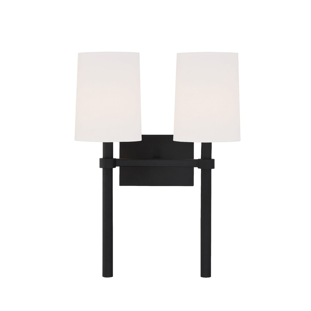 Crystorama Crystorama Bromley 2 Light Black Forged Sconce