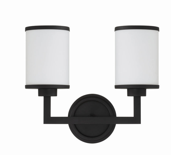 Crystorama Crystorama Bryant 2 Light Black Forged Sconce