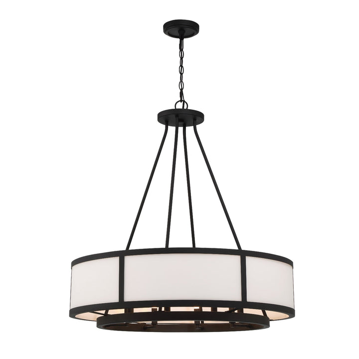 Crystorama Crystorama Bryant 8 Light Black Forged Chandelier