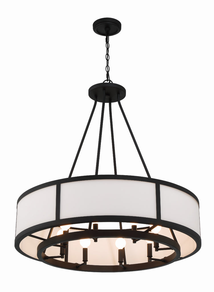 Crystorama Crystorama Bryant 8 Light Black Forged Chandelier