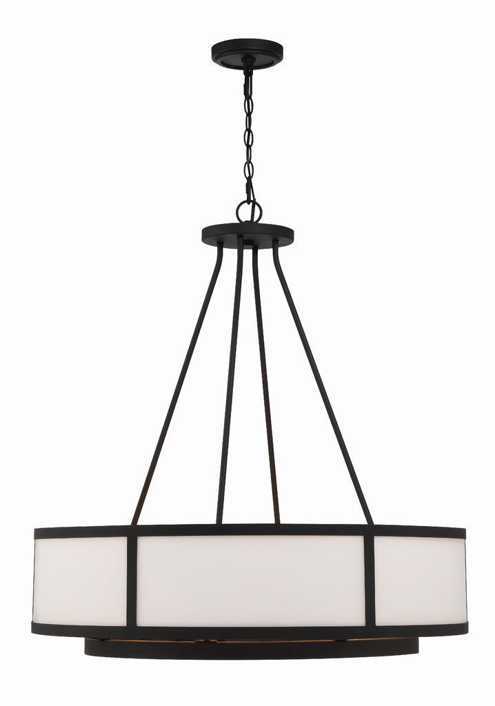 Crystorama Crystorama Bryant 8 Light Black Forged Chandelier