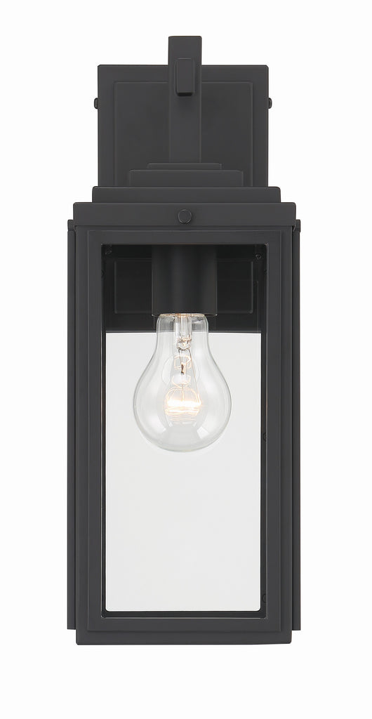 Crystorama Crystorama Byron 1 Light Matte Black Outdoor Sconce