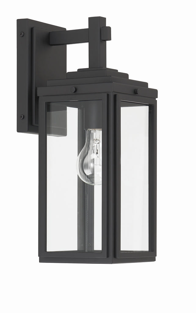 Crystorama Crystorama Byron 1 Light Matte Black Outdoor Sconce