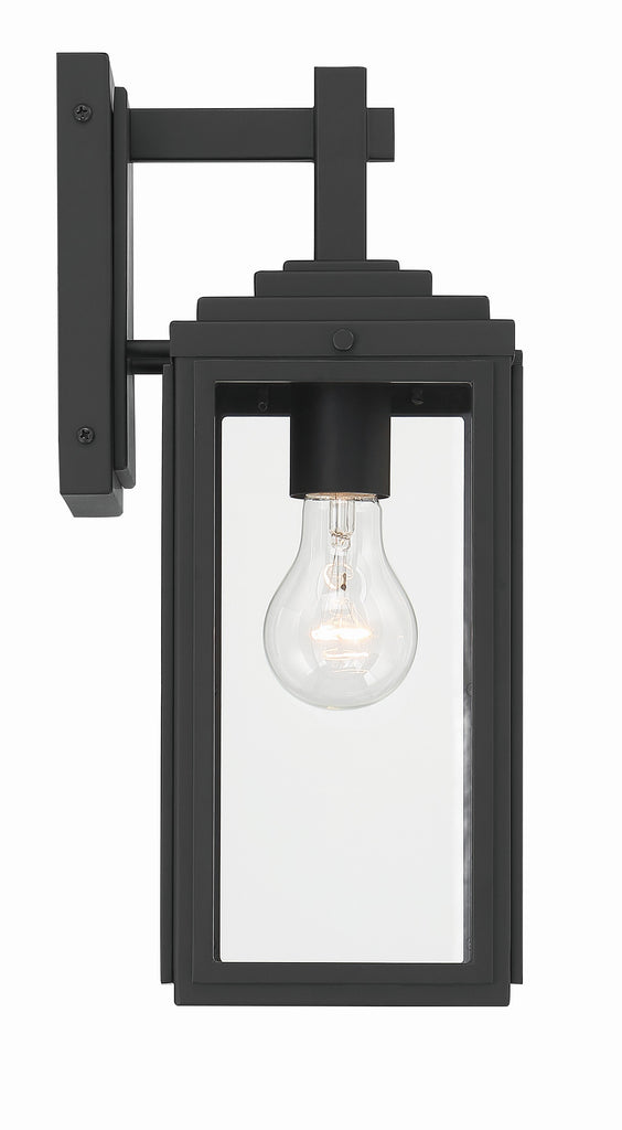 Crystorama Crystorama Byron 1 Light Matte Black Outdoor Sconce
