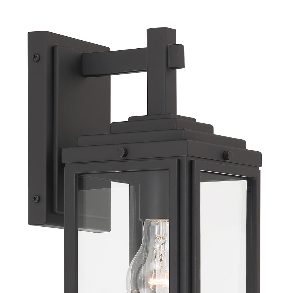 Crystorama Crystorama Byron 1 Light Matte Black Outdoor Sconce