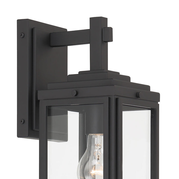Crystorama Crystorama Byron 1 Light Matte Black Outdoor Sconce