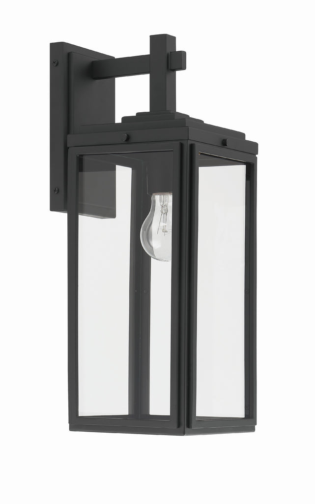Crystorama Crystorama Byron 1 Light Matte Black Outdoor Sconce