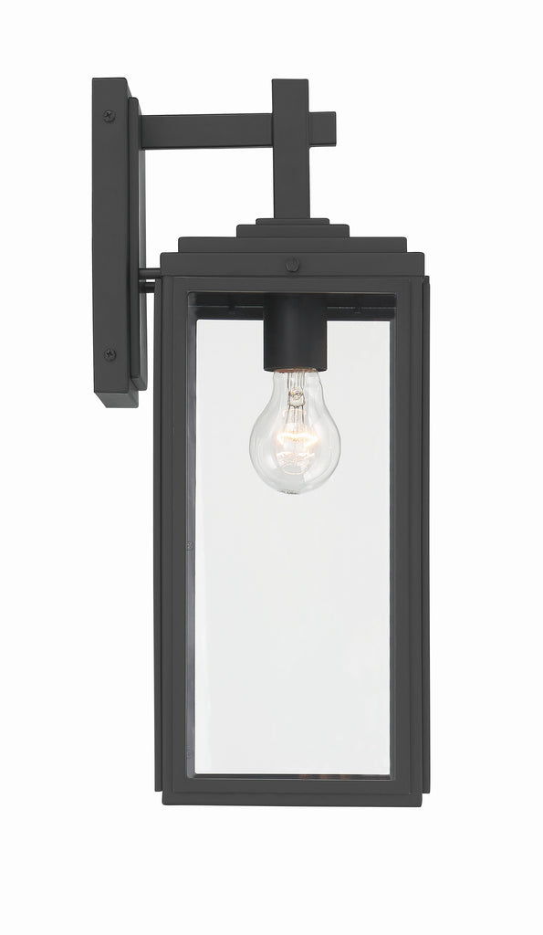 Crystorama Crystorama Byron 1 Light Matte Black Outdoor Sconce