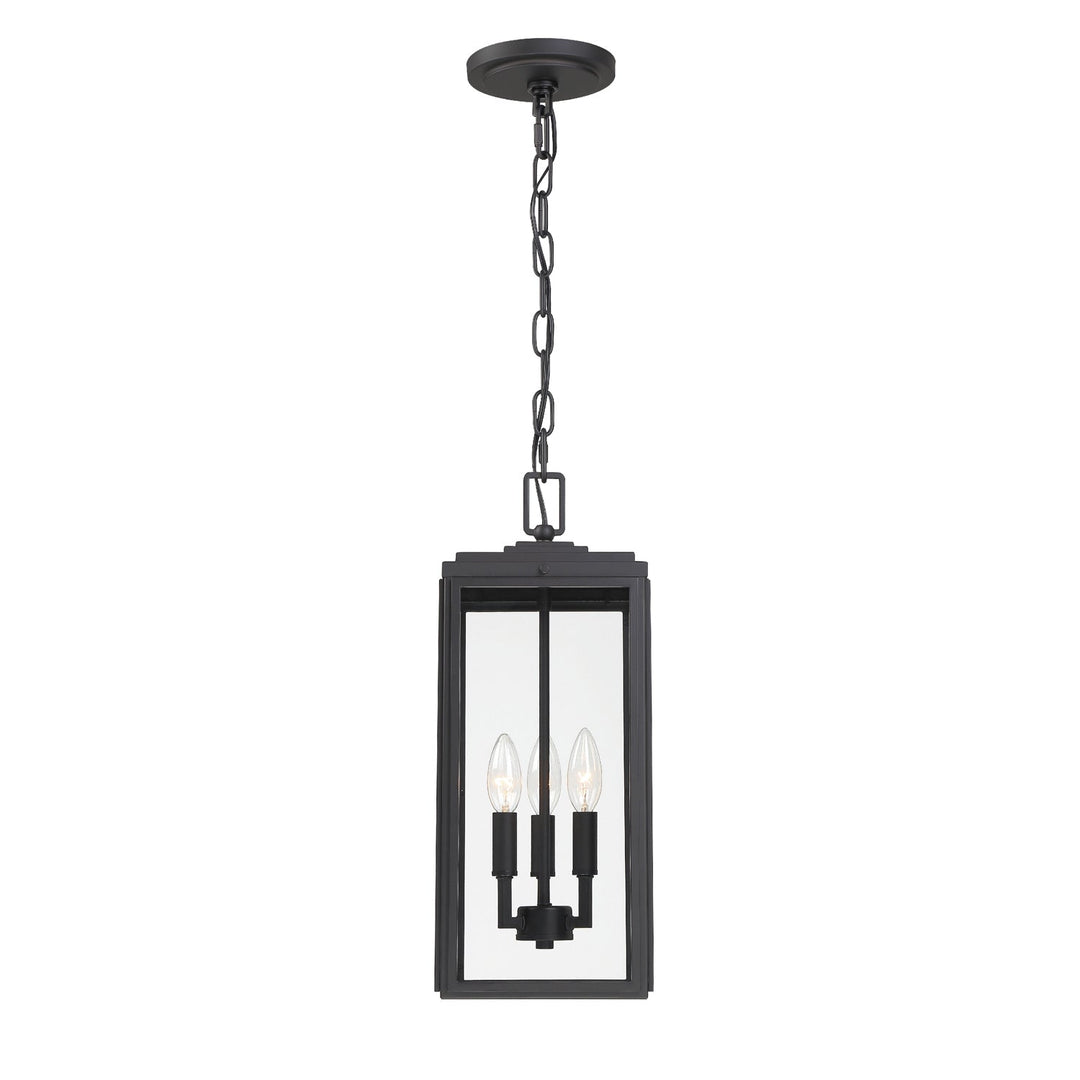 Crystorama Crystorama Byron 3 Light Matte Black Outdoor Pendant