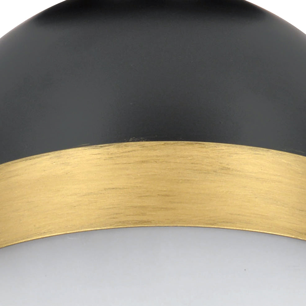 Crystorama Crystorama Brian Patrick Flynn Capsule 1 Light Matte Black + Textured Gold Outdoor Semi Flush Mount