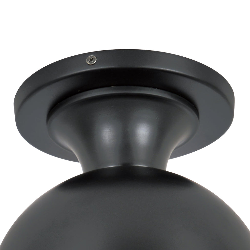 Crystorama Crystorama Brian Patrick Flynn Capsule 1 Light Matte Black + Textured Gold Outdoor Semi Flush Mount