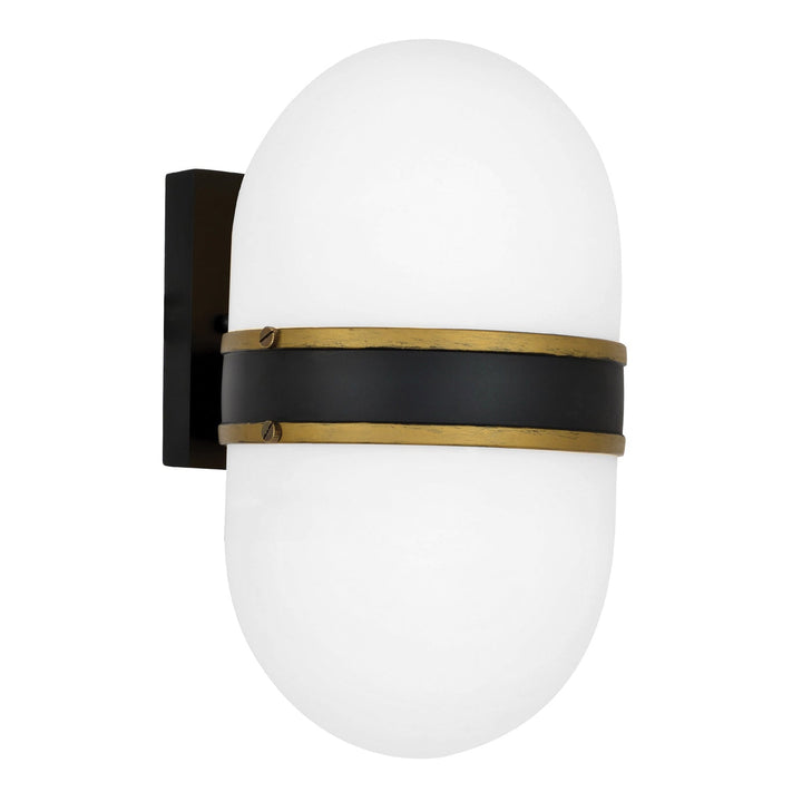 Crystorama Crystorama Brian Patrick Flynn Capsule 1 Light Matte Black + Textured Gold Outdoor Sconce