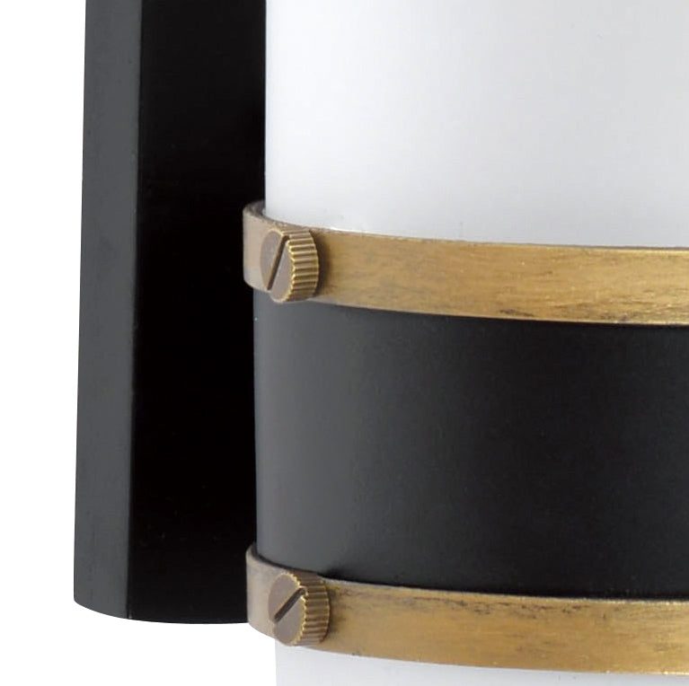 Crystorama Crystorama Brian Patrick Flynn Capsule 1 Light Matte Black + Textured Gold Outdoor Sconce