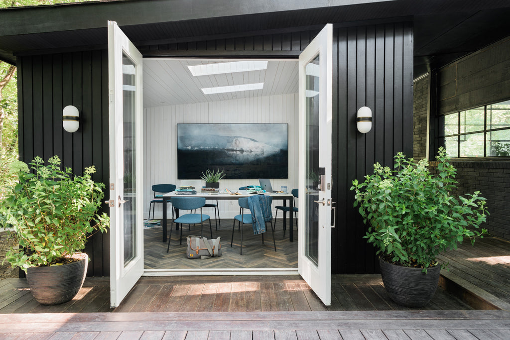 Crystorama Crystorama Brian Patrick Flynn Capsule 1 Light Matte Black + Textured Gold Outdoor Sconce