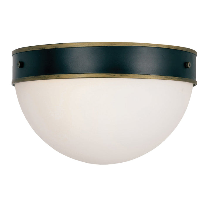 Crystorama Crystorama Brian Patrick Flynn Capsule 2 Light Matte Black + Textured Gold Outdoor Flush Mount