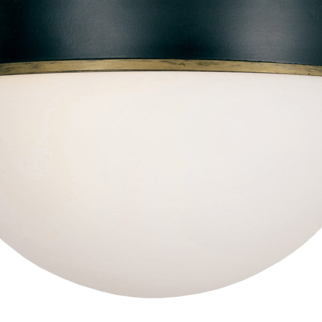 Crystorama Crystorama Brian Patrick Flynn Capsule 2 Light Matte Black + Textured Gold Outdoor Flush Mount