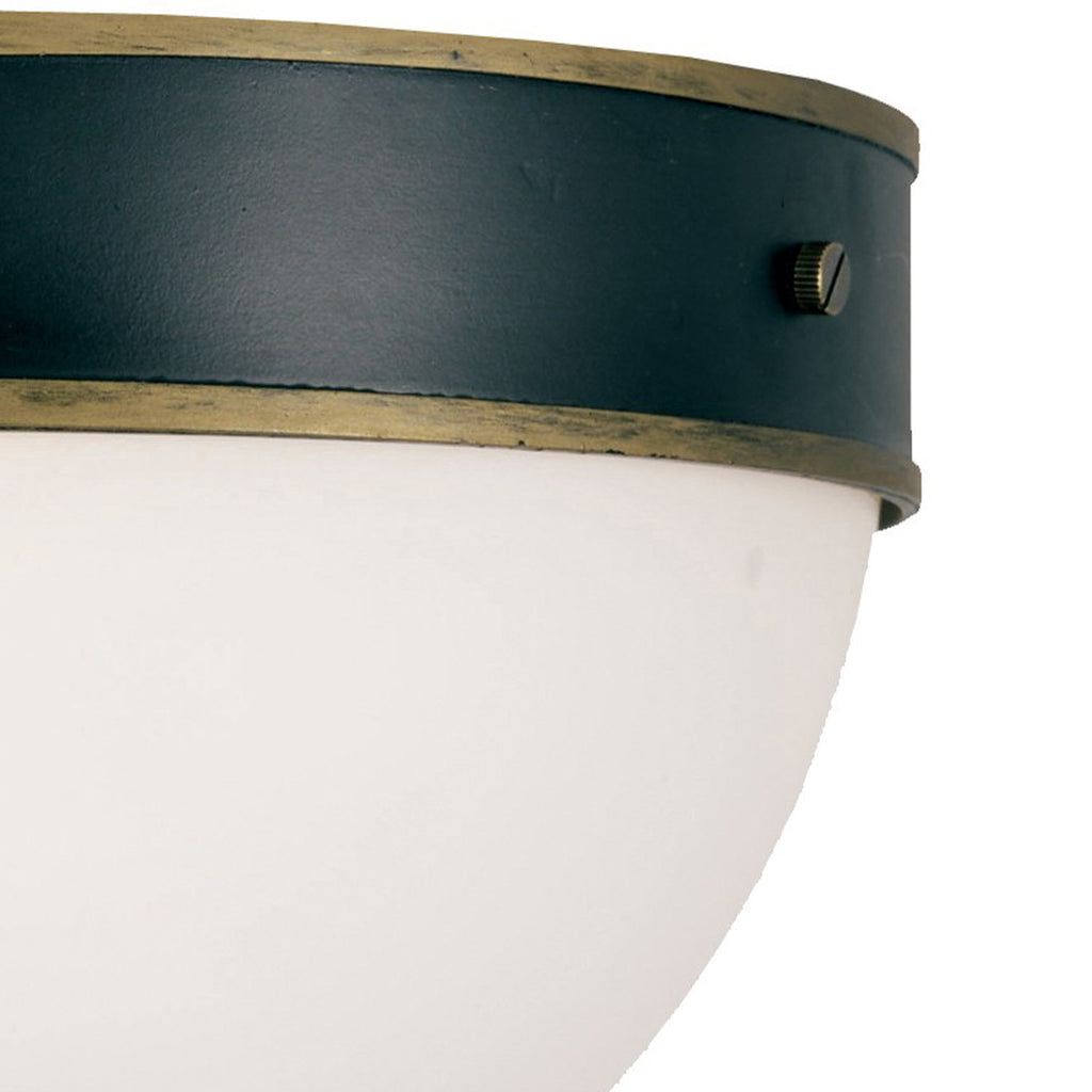 Crystorama Crystorama Brian Patrick Flynn Capsule 2 Light Matte Black + Textured Gold Outdoor Flush Mount