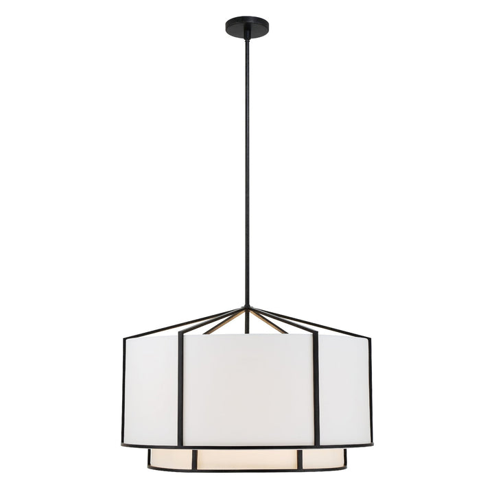 Crystorama Crystorama Carlyn 6 Light Black Chandelier