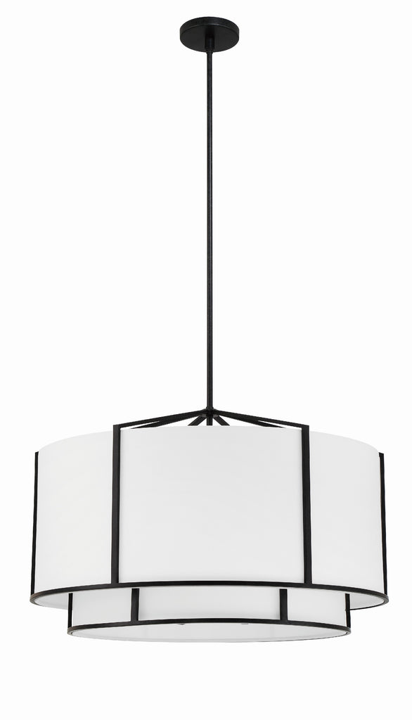 Crystorama Crystorama Carlyn 6 Light Black Chandelier