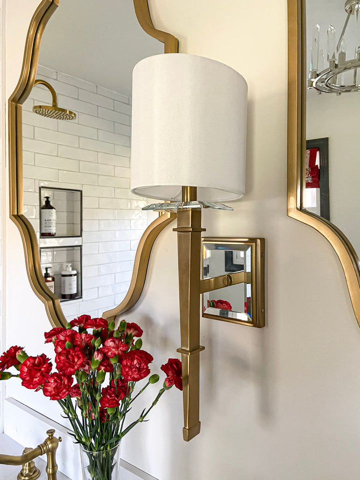Crystorama Crystorama Clifton 1 Light Aged Brass Sconce