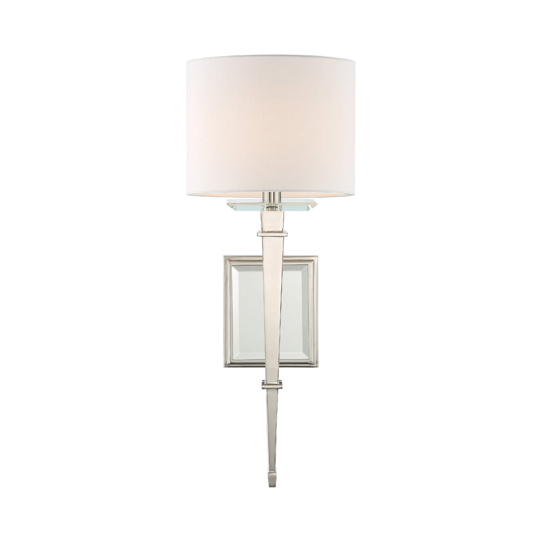 Crystorama Crystorama Clifton 1 Light Polished Nickel Sconce
