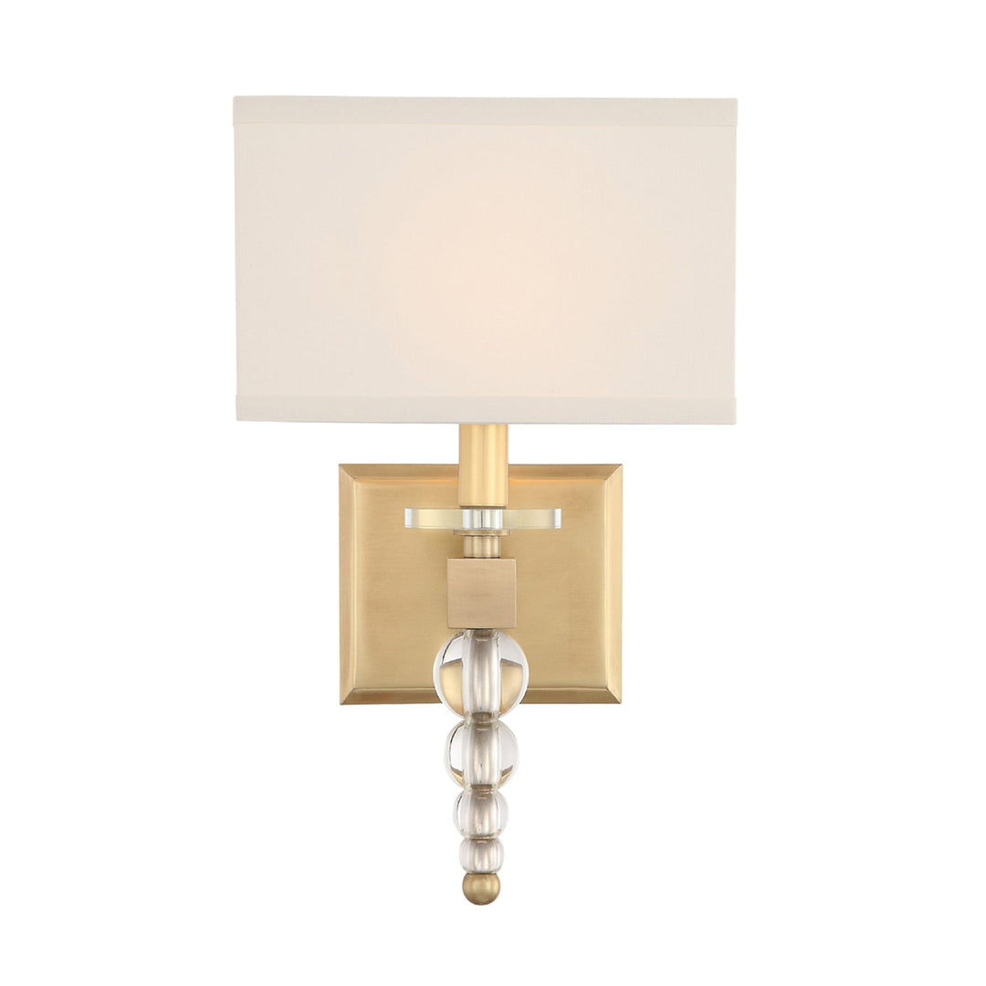 Crystorama Crystorama Clover 1 Light Aged Brass Sconce