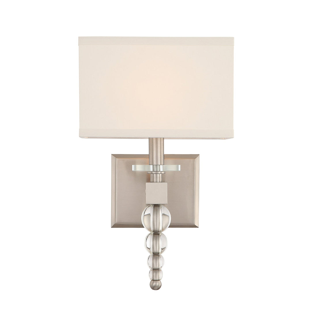 Crystorama Crystorama Clover 1 Light Brushed Nickel Sconce