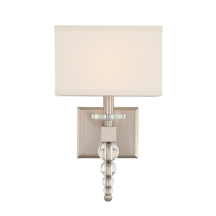 Crystorama Crystorama Clover 1 Light Brushed Nickel Sconce