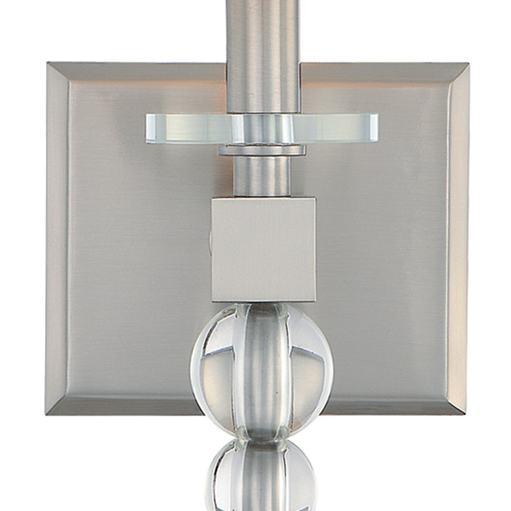 Crystorama Crystorama Clover 1 Light Brushed Nickel Sconce