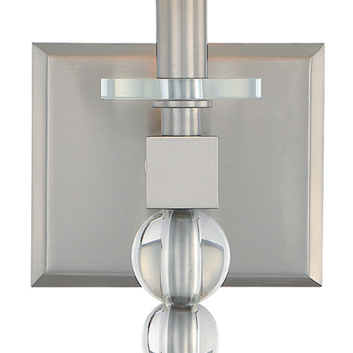 Crystorama Crystorama Clover 1 Light Brushed Nickel Sconce
