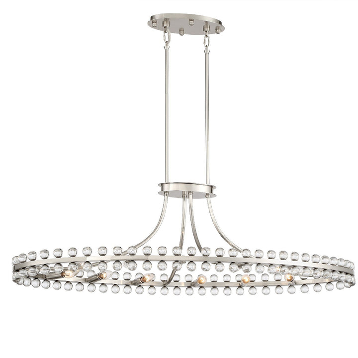 Crystorama Crystorama Clover 12 Light Brushed Nickel Chandelier