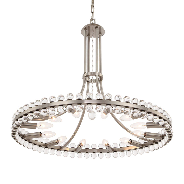 Crystorama Crystorama Clover 12 Light Aged Brass Chandelier