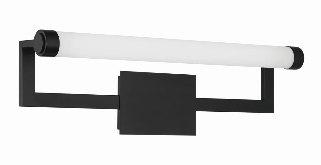 Clinton Integrated LED Matte Black Bathroom Vanity Crystorama