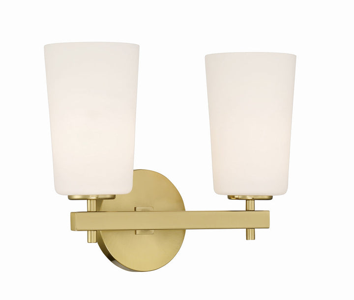 Crystorama Crystorama Colton 2 Light Aged Brass Bathroom Vanity