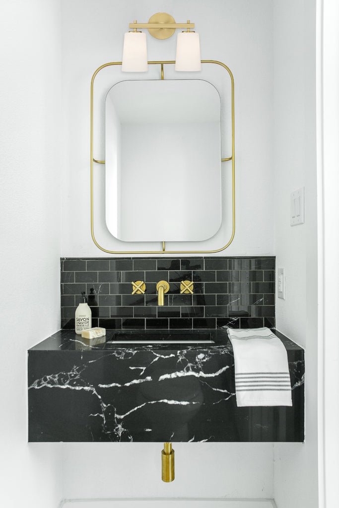 Crystorama Crystorama Colton 2 Light Aged Brass Bathroom Vanity