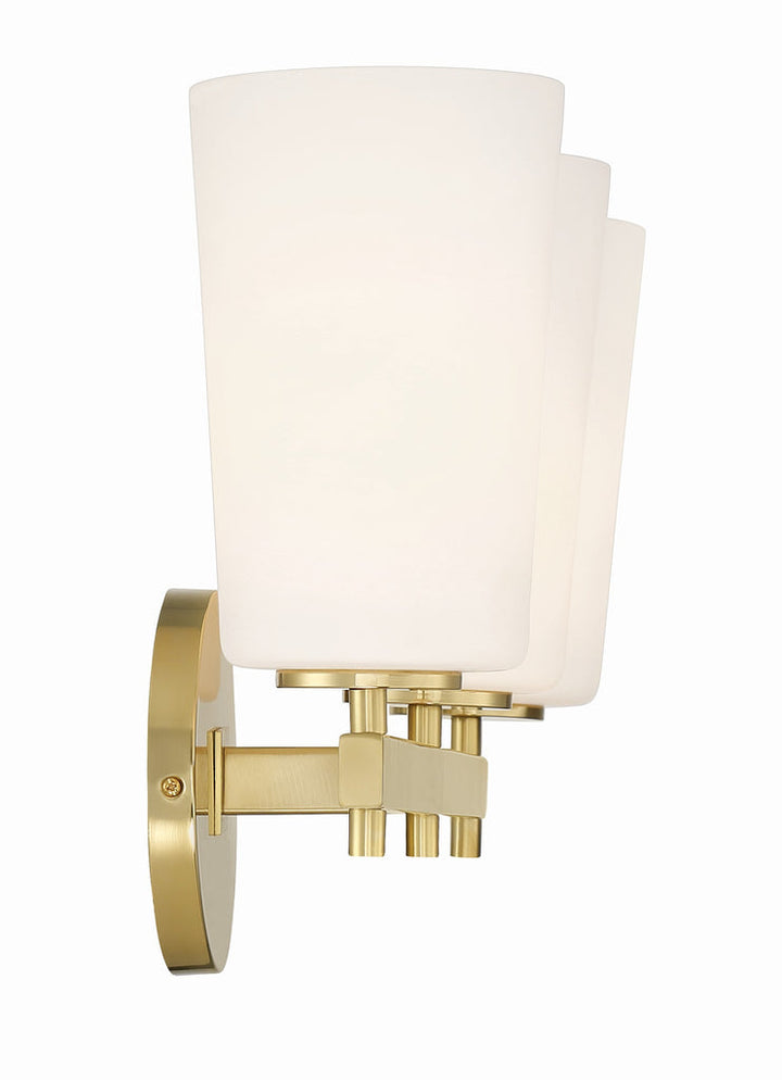 Crystorama Crystorama Colton 3 Light Aged Brass Bathroom Vanity