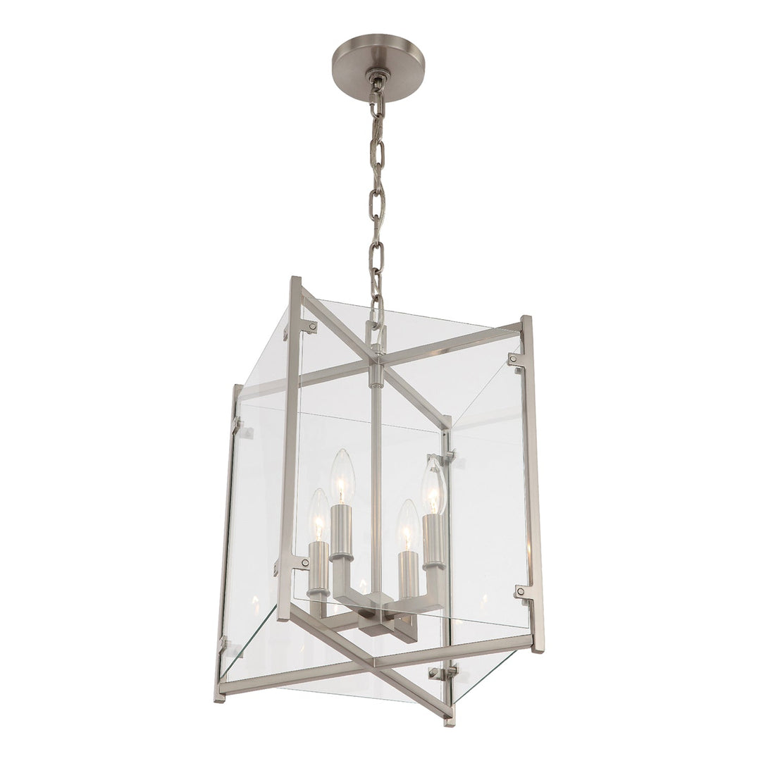 Crystorama Crystorama Danbury 4 Light Brushed Nickel Mini Chandelier