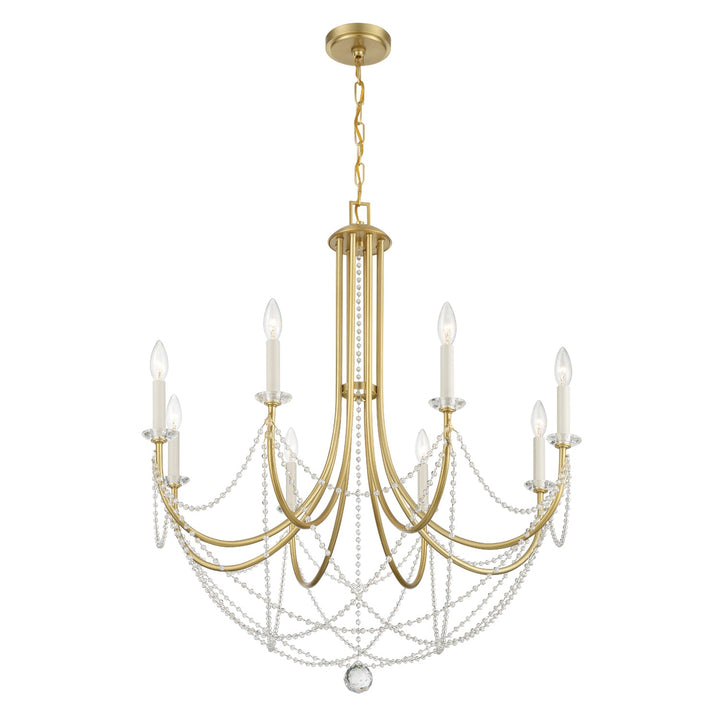 Crystorama Crystorama Delilah 8 Light Aged Brass Chandelier