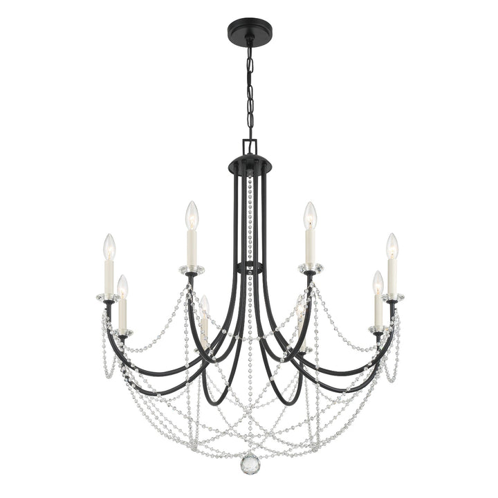 Crystorama Crystorama Delilah 8 Light Matte Black Chandelier