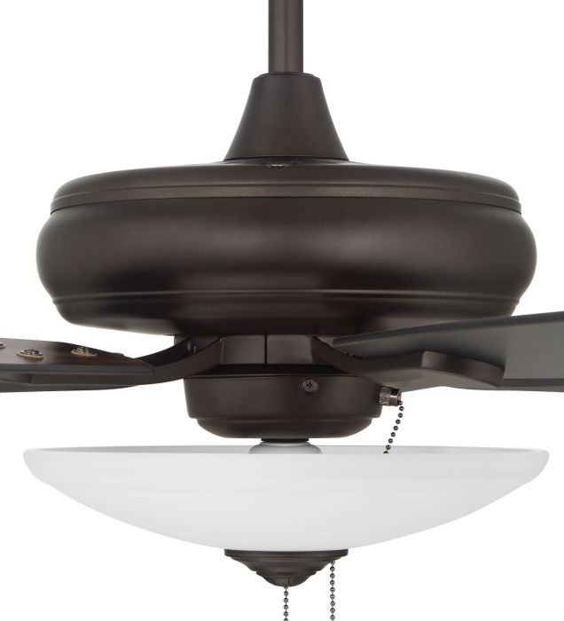 ##Antique Hardware## 52" Eos 3 Light Bowl in Espresso w/ Espresso/Walnut Blades