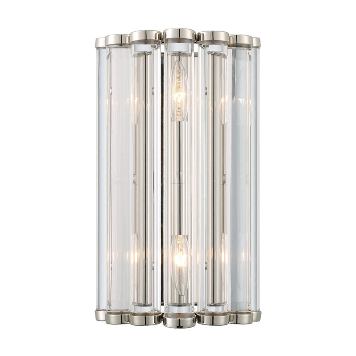 Crystorama Crystorama Libby Langdon Elliot 2 Light Polished Nickel Sconce