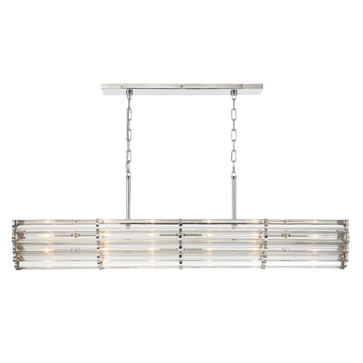 Crystorama Crystorama Libby Langdon Elliot 6 Light Polished Nickel Linear Chandelier