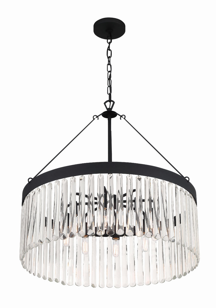 Crystorama Crystorama Emory 8 Light Black Forged Chandelier