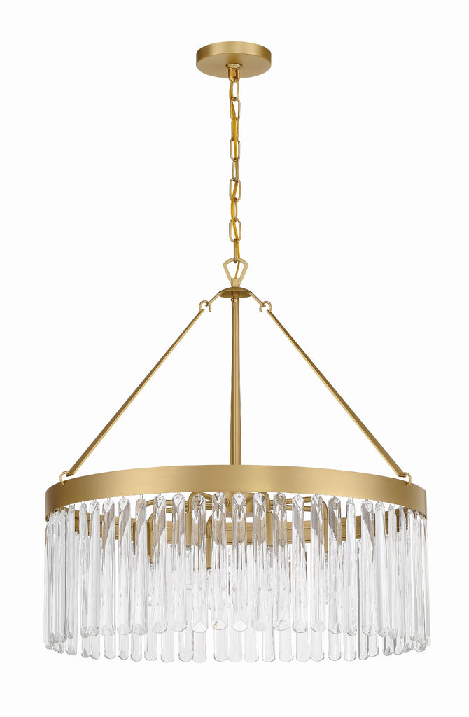 Crystorama Crystorama Emory 8 Light Modern Gold Chandelier
